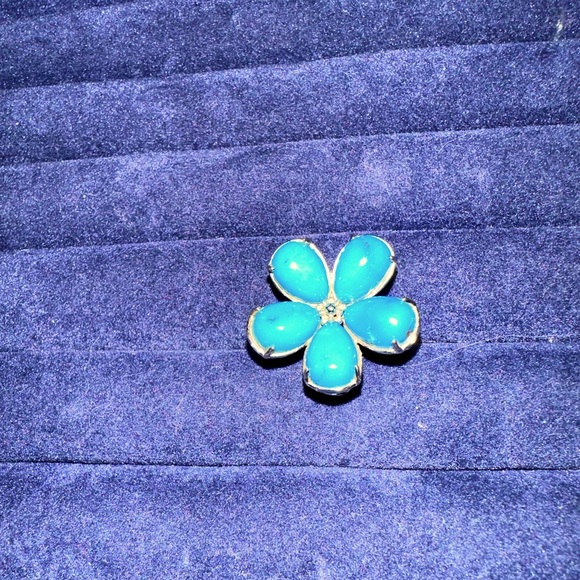 Sleeping Beauty Turquoise Flower Ring - Picture 1 of 4
